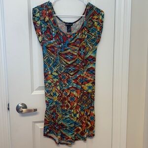 Colourful patterned dress